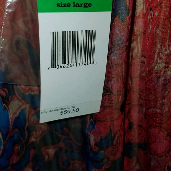 Nine West Colorful Blouse Large - Picture 4 of 6